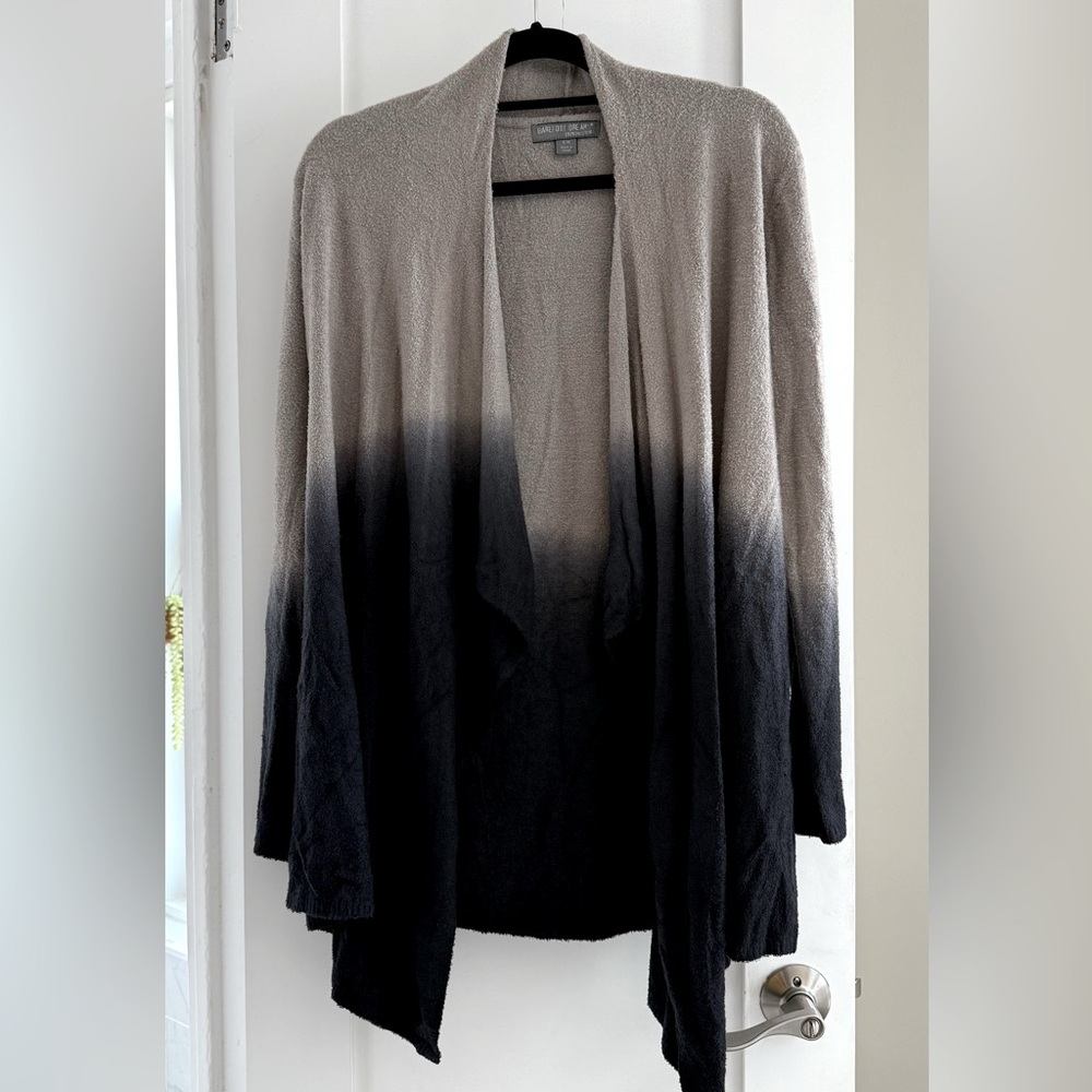 Barefoot Dreams | CozyChic Lite | Ombre Cardigan | Navy Blue & Gray